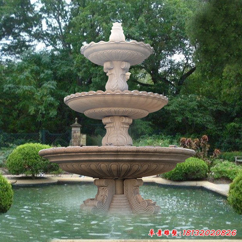 别墅景观喷泉石雕